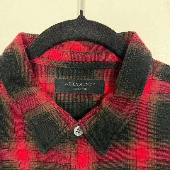All Saints Windham Longsleeve Cotton Shirt Size XXL - Picture 2 of 4